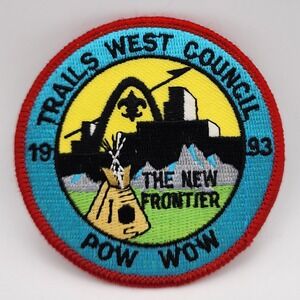 Trails West Council The New Frontier 1993 Boy‎ Scouts Of America Pow Wow PATCH